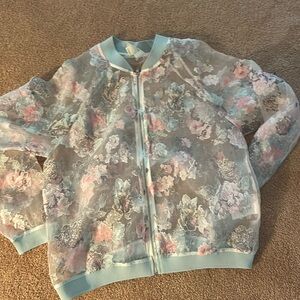 Floral see through jacket